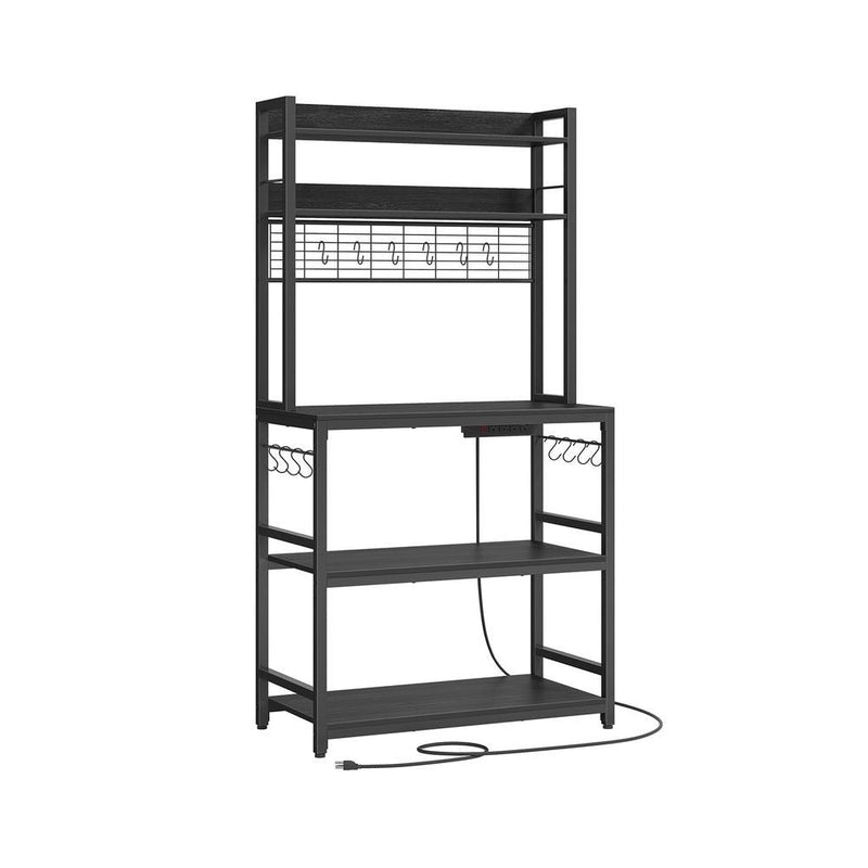 Songmics Home Charcoal Grey Baker's Rack with 4 AC Outlets W9