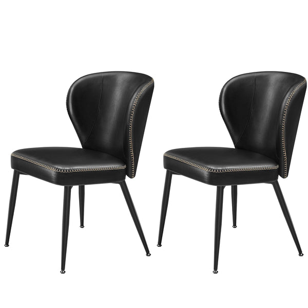 Songmics Home Mid-Century Modern Black Dining Chairs Set, 2-pk R0