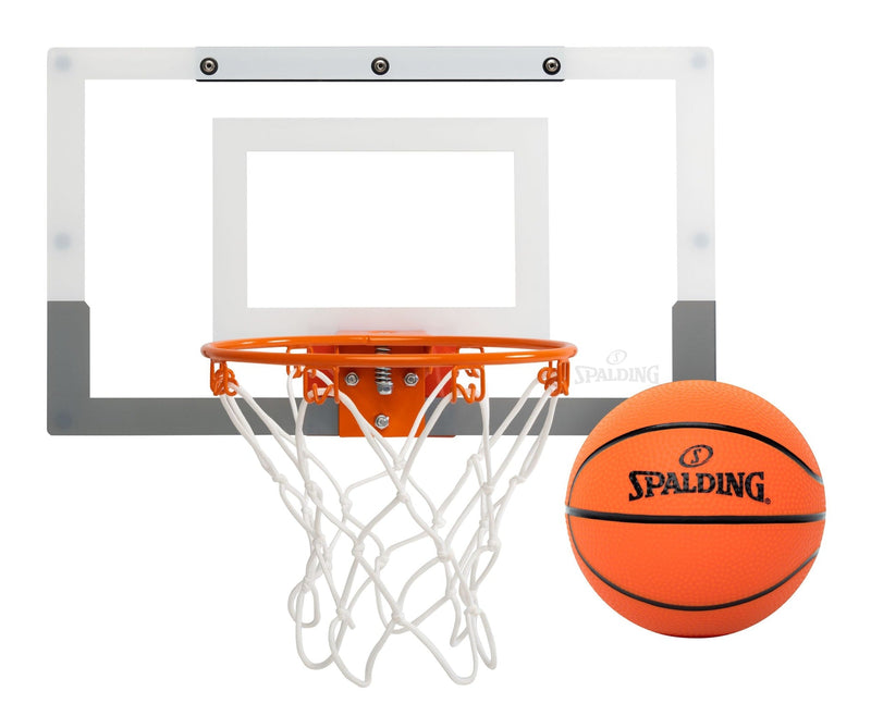 Spalding Slam Jam Indoor Over-the-Door Mounting Mini Basketball Hoop & Net with Ball N7