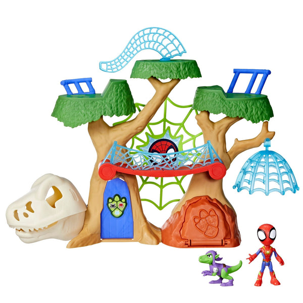 Spider-Man Spidey & His Amazing Friends Dino-Webs Treehouse Playset with Spider-Man Toys, Ages 3+ K0