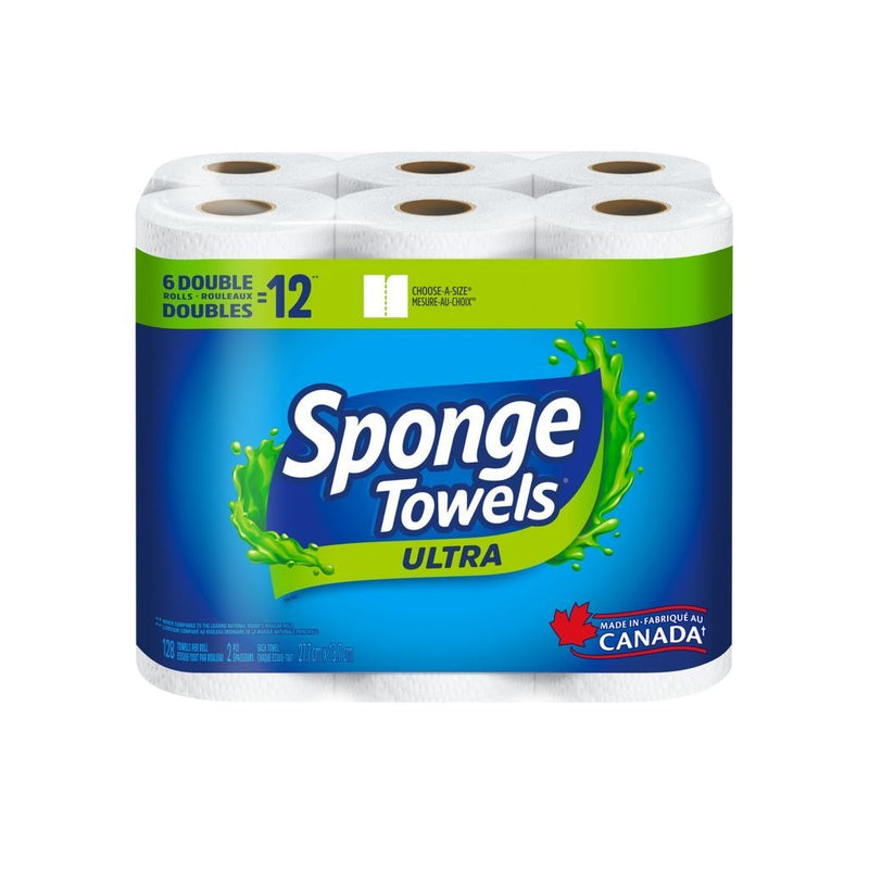 SpongeTowels Ultra Choose-A-Size Paper Towel, 2-ply, 6-pk G5
