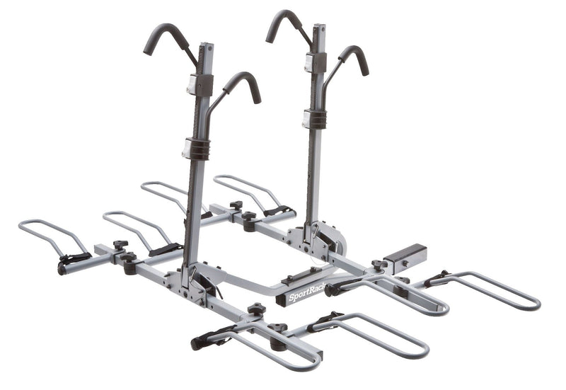 SportRack SR2902LR Crest Deluxe 4-Bike Lock & Tilt Platform Hitch Mount Bike Rack, Fits 2-in Receiver, Granite Grey C3