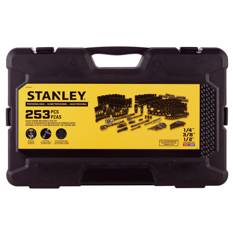 Stanley 253 Piece Black Chrome Socket Set V3