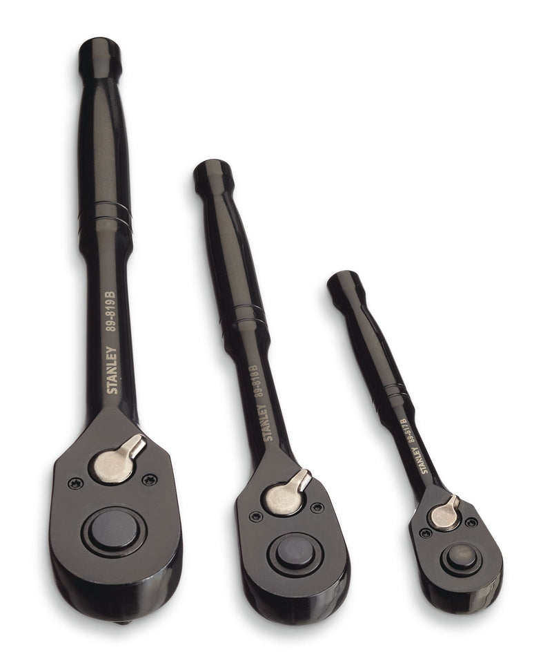 Stanley Professional Grade Black Chrome Ratchet Set, 3-pc K1