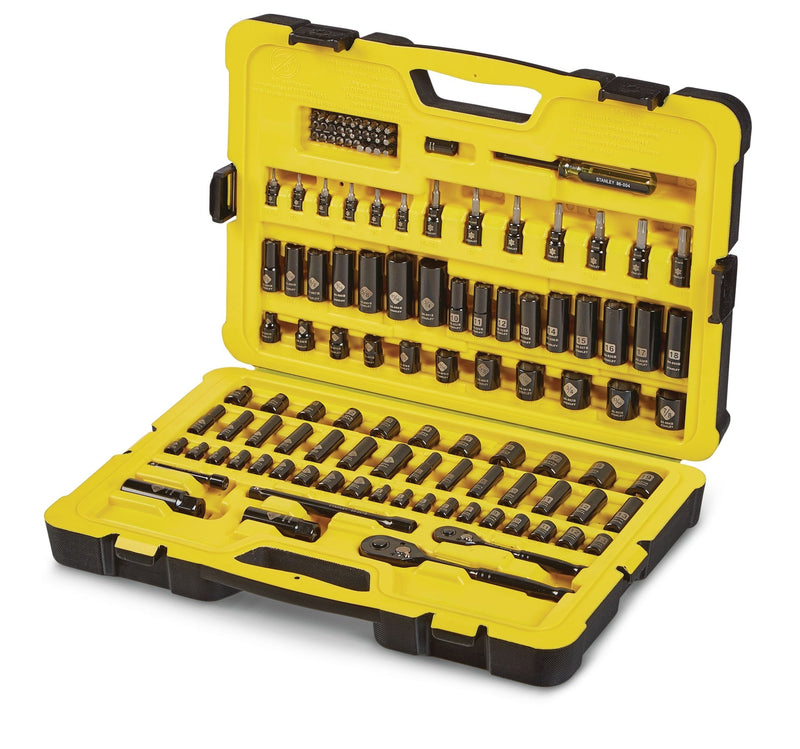 Stanley Professional Grade Black Chrome Socket Set, 122-pc, SAE/Metric R7