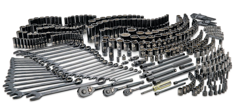 Stanley Professional Grade Black Chrome Socket Set, SAE/Metric, 427-pc R4