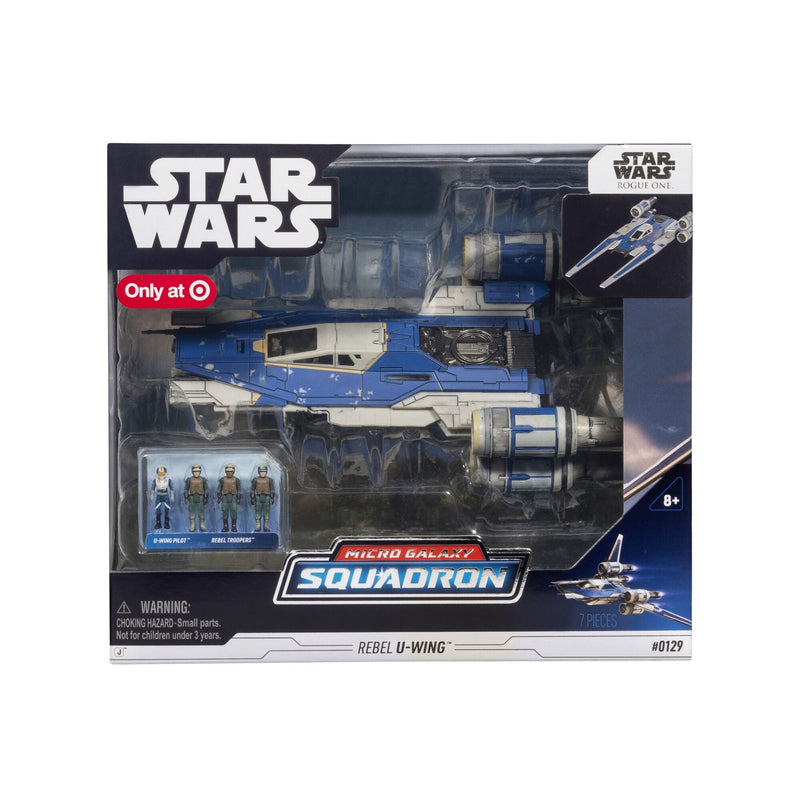Star Wars Micro Galaxy Squadron U-wing Starfighter, 2-in Vehicle with Foldout Wings, Troop Bay, Sniper Gun, and Four 1-in Micro Figure... X1