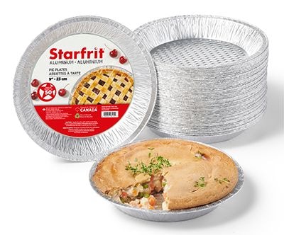 Starfrit 9ʺ Aluminum Deep Pie Plates, 50-pk P8