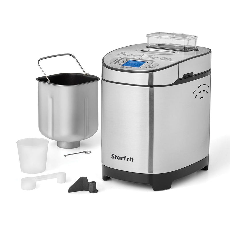 Starfrit Digital Display Breadmaker, Stainless Steel, 2-lb S9