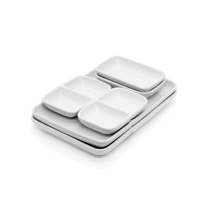 Starfrit Oven & Dishwasher Safe Ceramic Fondue Plate, Serves 2, 6-pc I3
