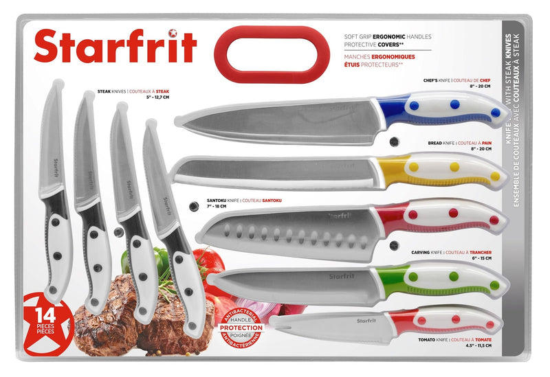 Starfrit Stainless Steel Knife Set with Steak Knives, 14-pc J2