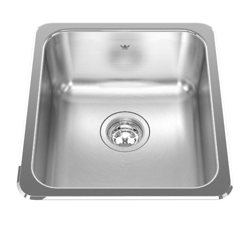 Steel Queen Drop In Single Stainless Steel Sink, 16.13x18.13-in I5