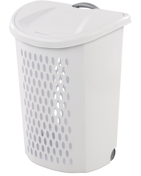 Sterilite Bushel Ultra Laundry Hamper with Wheels, 20.1 L x 15.4 W x 26.75-in H H2