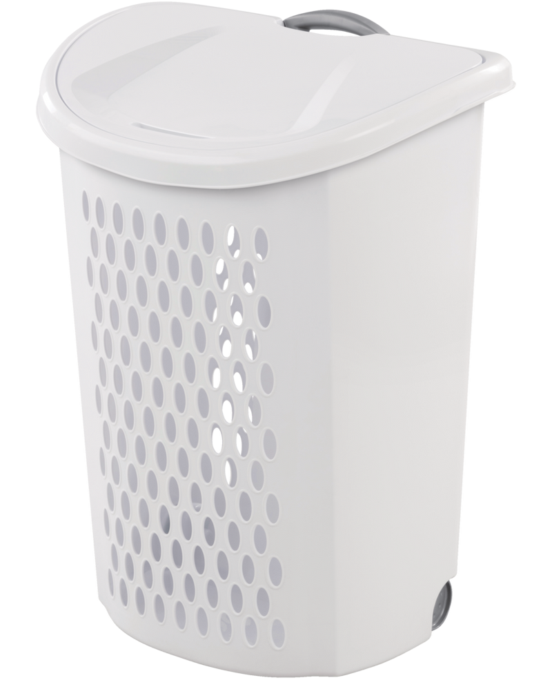 Sterilite Bushel Ultra Laundry Hamper with Wheels, 20.1 L x 15.4 W x 26.75-in H H2