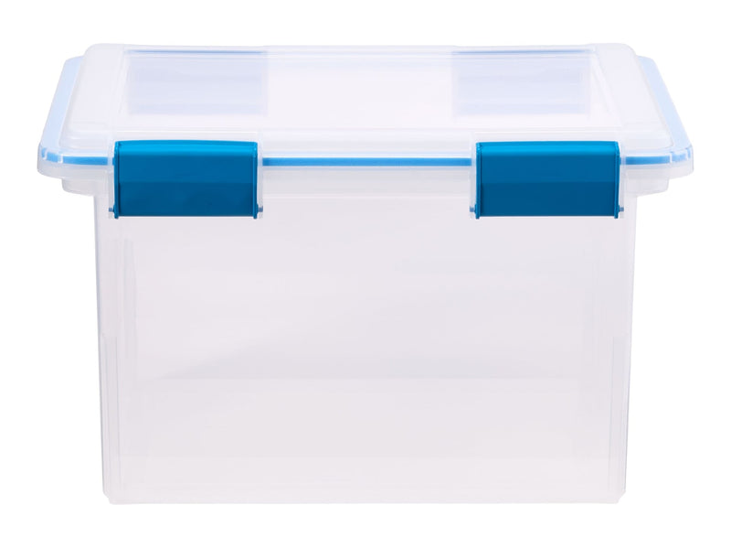Sterilite Clear Storage Box with Gasketed Lid, 30-L O7