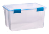 Sterilite Clear Storage Box with Gasketed Lid, 51-L