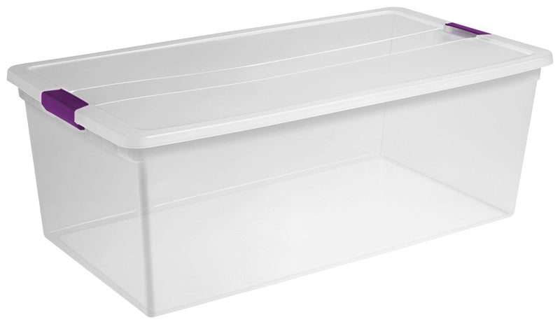Sterilite ClearView Storage Box with Latched Lid, 104-L H5