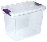 Sterilite ClearView Storage Box with Latched Lid, 26-L