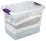 Sterilite ClearView Storage Box with Latched Lid, 26-L