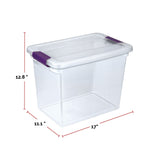 Sterilite ClearView Storage Box with Latched Lid, 26-L
