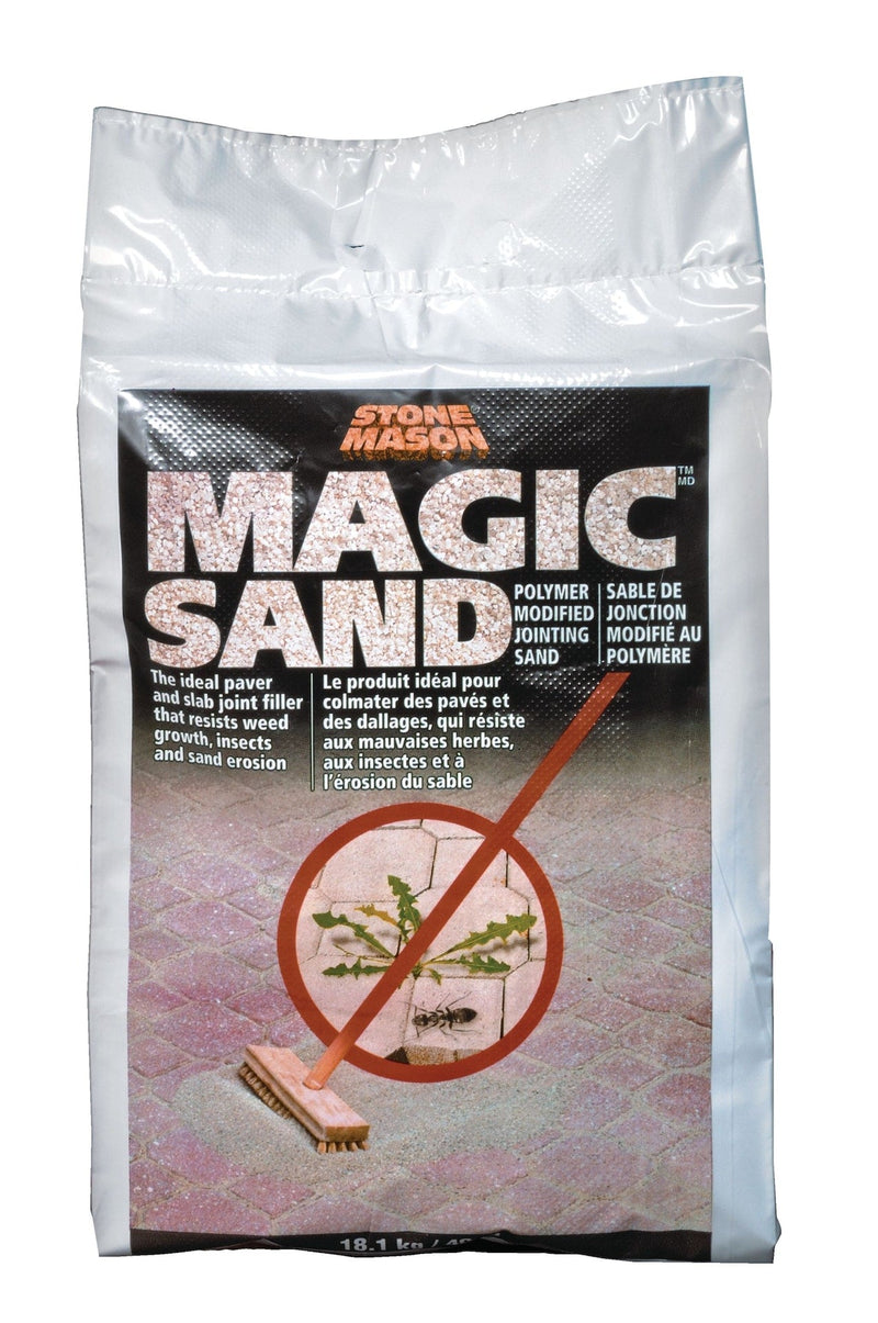 Stone Mason Magic Sand, Polymeric Paver Locking/Jointing Sand, Weed-Resistant, 18.1-kg G9
