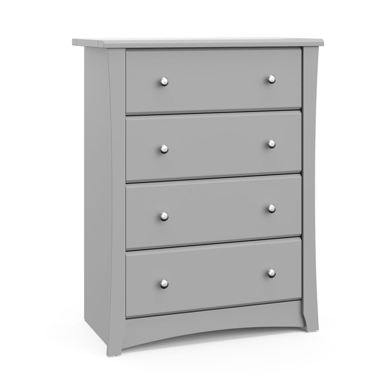 Storkcraft Crescent 4-Drawer Dresser/Chest, Pebble Gray W9