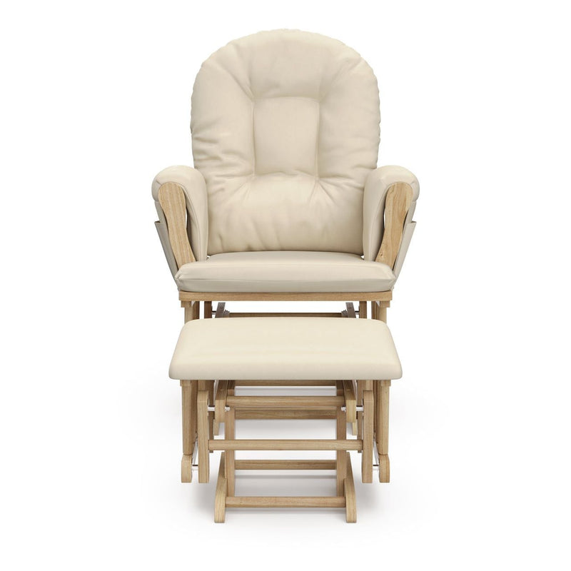 Storkcraft Hoop Glider and Ottoman, Natural/Beige Q3