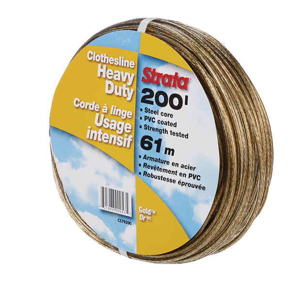 STRATA Gold Heavy Duty Clothesline, 200-ft G8