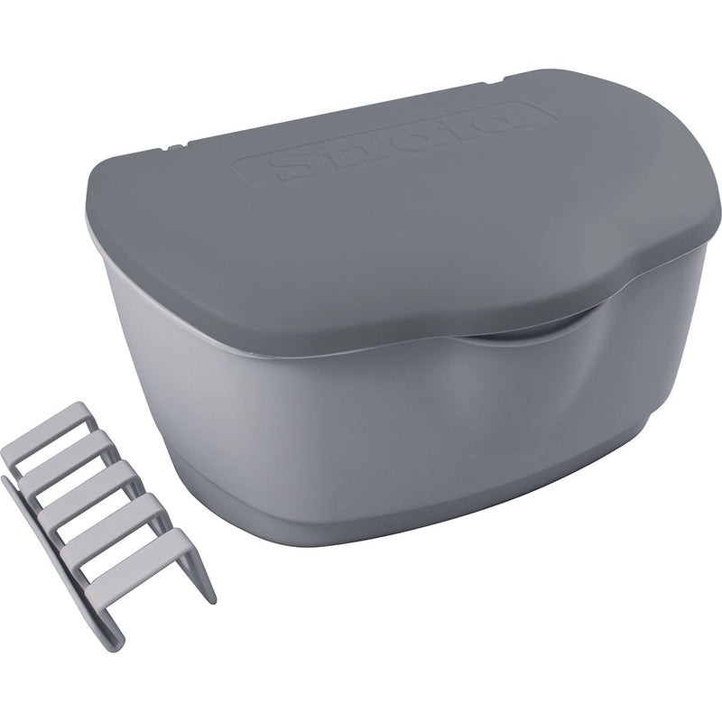 Strata Plastic Clothespin Box, Grey U4