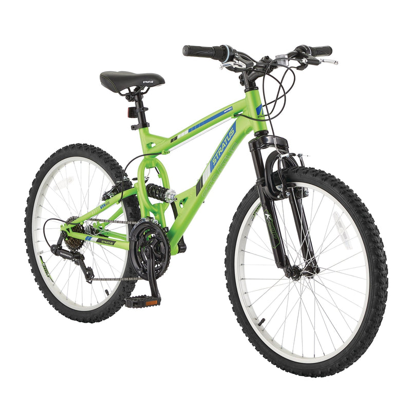 Stratus Richter Adult Bike, 21-Speed, 24-in Wheel, Adult/Youth Bike, Green T4