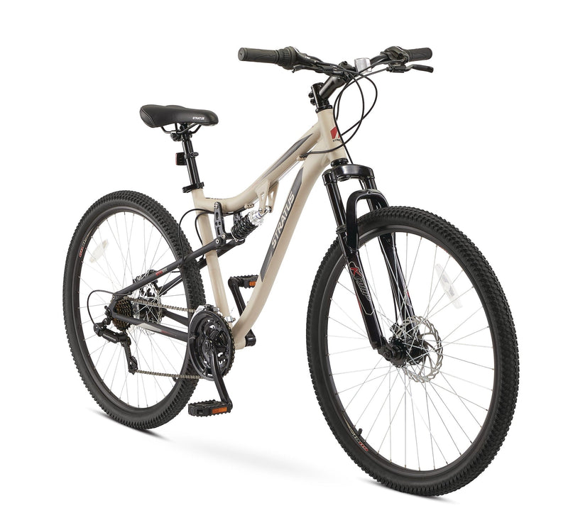 Stratus Striker Adult Bike, 21-Speed,, 17-in Aluminum Frame, 27.5-in, Beige M1