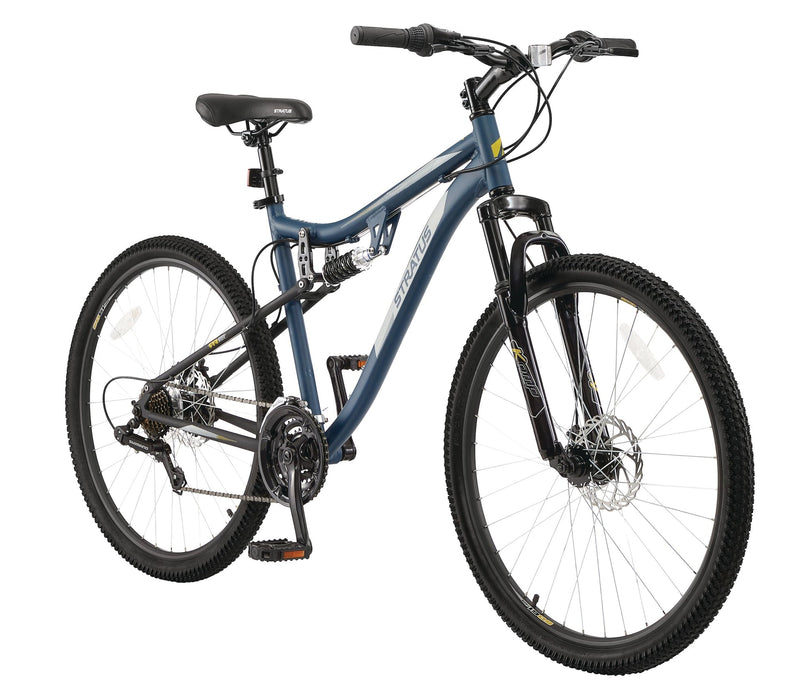 Stratus Striker Adult Bike, 21-Speed, 19-in Aluminum Frame, 27.5-in, Blue M8