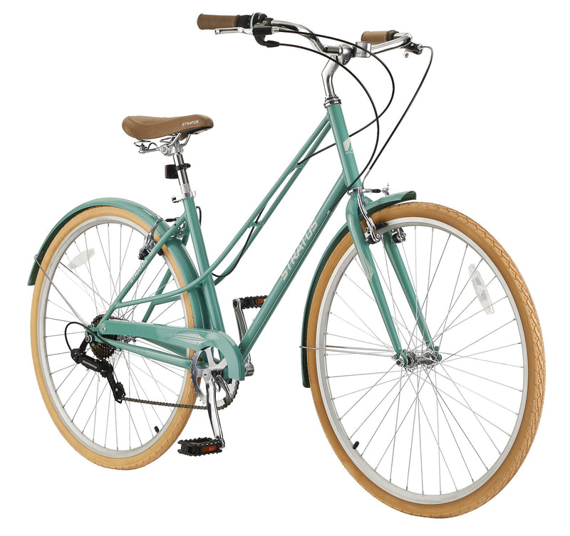 Stratus Trillium Adult Bike, 700C, 7-Speed Cruiser Bike, Green V6