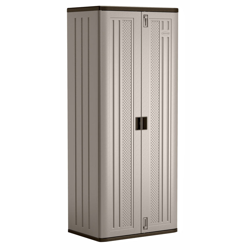 Suncast 19 cu-ft Tall 3-Shelf Resin Storage Cabinet O4