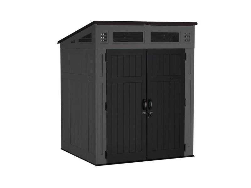 Suncast Modernist 6x5-ft Peppercorn/Black Storage Shed Z6
