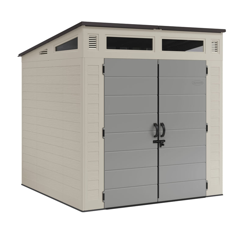 Suncast Modernist 7x7-ft Vanilla/Dove Grey Storage Shed I3