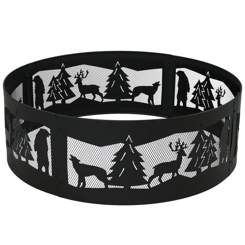 Sunnydaze Decor Forest Wilderness Fire Ring, 36-in A9