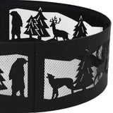 Sunnydaze Decor Forest Wilderness Fire Ring, 36-in