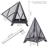 Sunnydaze Decor Majestic Pyramid Steel Fire Pit, Black