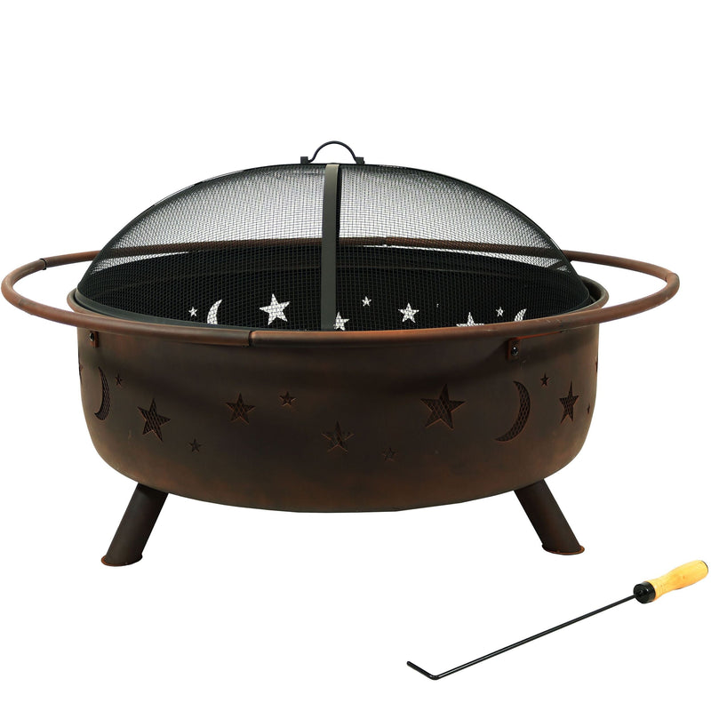 Sunnydaze Décor Steel Cosmic Fire Pit, Extra-Large, 42-in C4