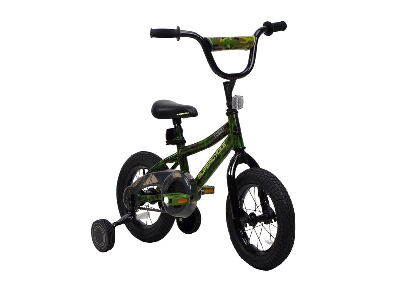 Supercycle Youth Bike with Hi-Ten Steel Frame, 12-in, Camo L0