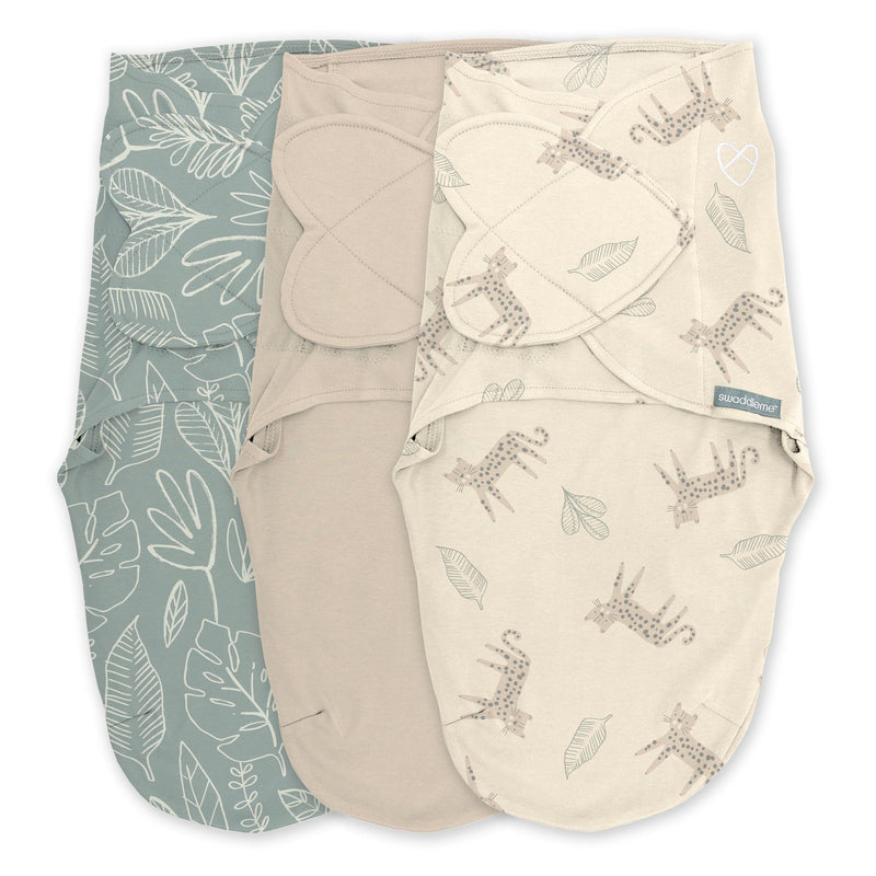 SwaddleMe Original Swaddle Adjustable Baby Wrap with Quick Change, Born Free, Size S/M, Ages 0-3m, 3-pk M7