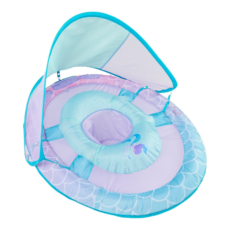 Swimways Baby Spring Pool/Water Float with Removable Sun Canopy, Mermaid Design, Ages 9-24m I6