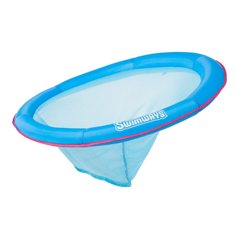 Swimways Spring Float Papasan Round Pool Lounger, Blue X1
