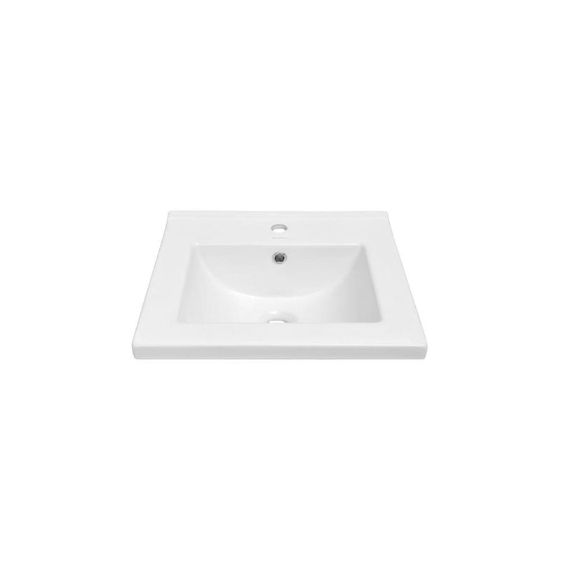 Swiss Madison Ceramic Square Vanity Sink Top, 18-in T5