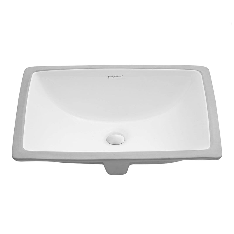 Swiss Madison Plaisir Rectangular Undermount Bathroom Sink, 21-in S1