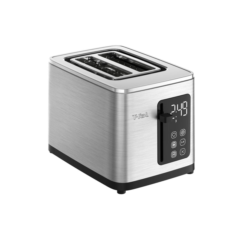 T-fal 2-Slice Stainless Steel Digital Toaster, Extra wide slots, 7 Browning levels C3