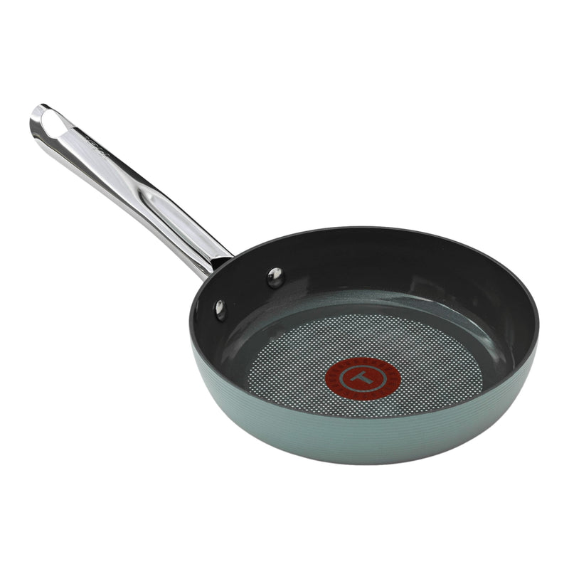 T-fal Ceramic Inspire, Non stick Frying Pan, Oven Safe, Thermo-Spot Heat Indicator, 8-in, Mint L1