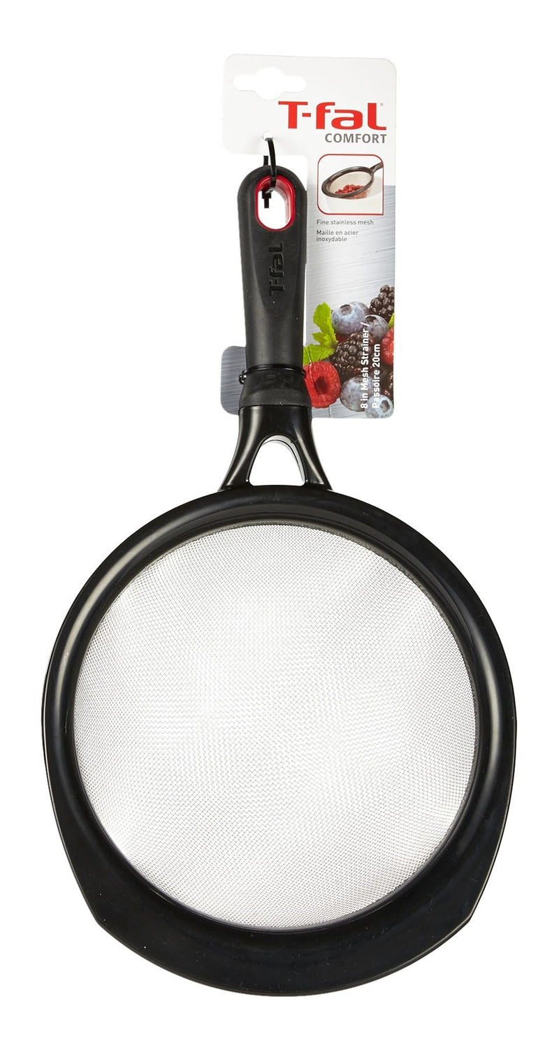 T-fal Plastic Strainer with Stainless Steel Wire Mesh, 8-in V8