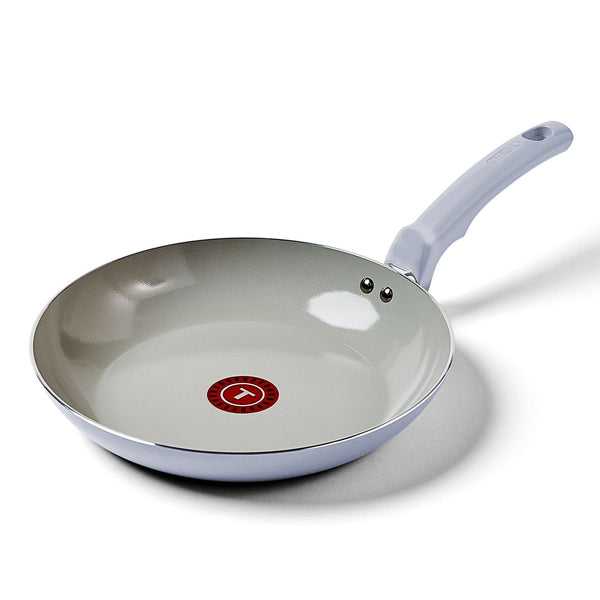 T-fal Viva Ceramic Refresh Non-Stick Frying Pan Set, Calm Blue, 20-cm & 26-cm, 2-pk O9